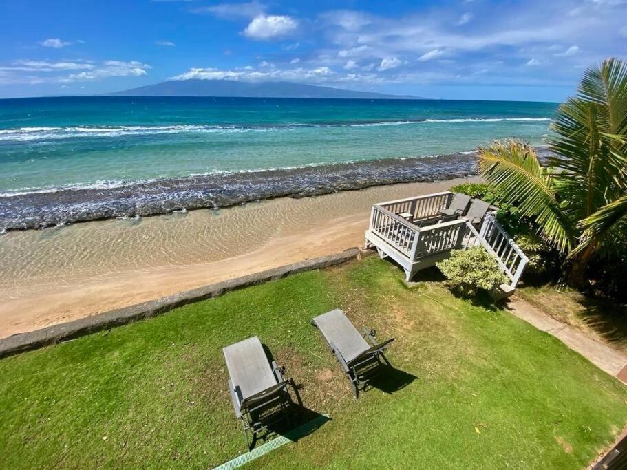 Appartement Oceanfront With Aircon-Hear The Waves-Amazing Views-Wifi à Lahaina Extérieur photo